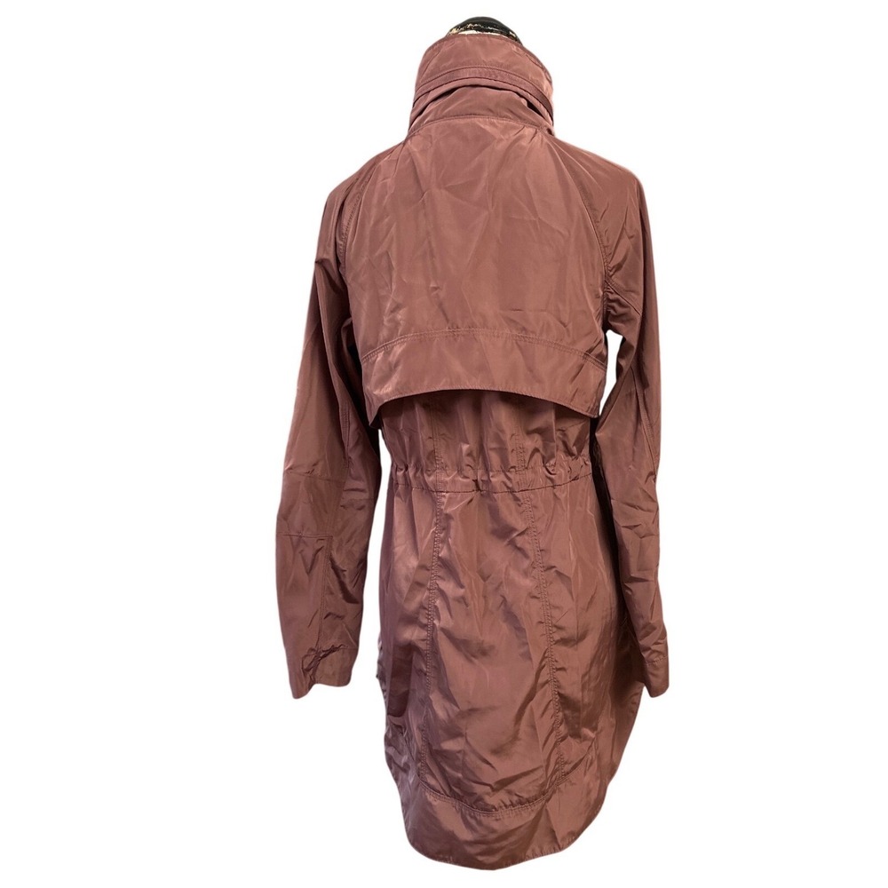 Athleta Drip Drop Jacket XXS Rose Mauve Hooded Water Resistant Rain Jacket - Picture 5 of 5